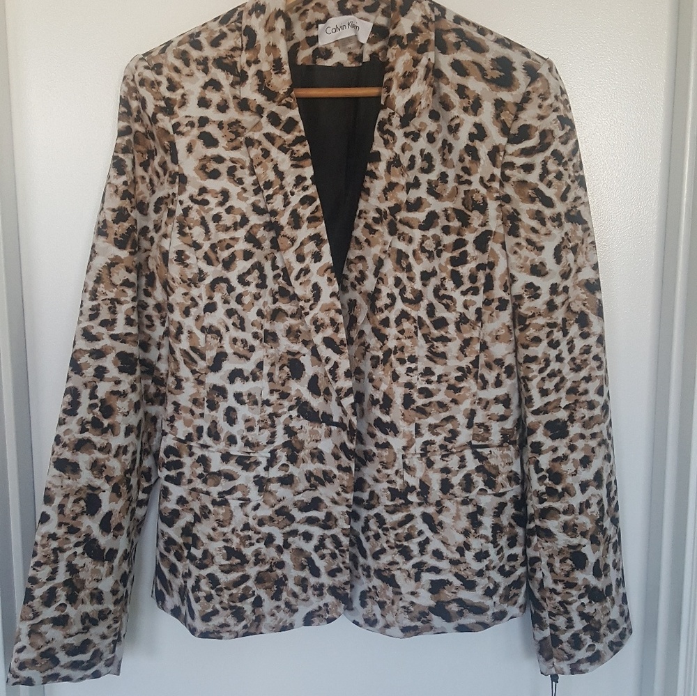 Calvin Klein Leopard Print Woman's Blazer